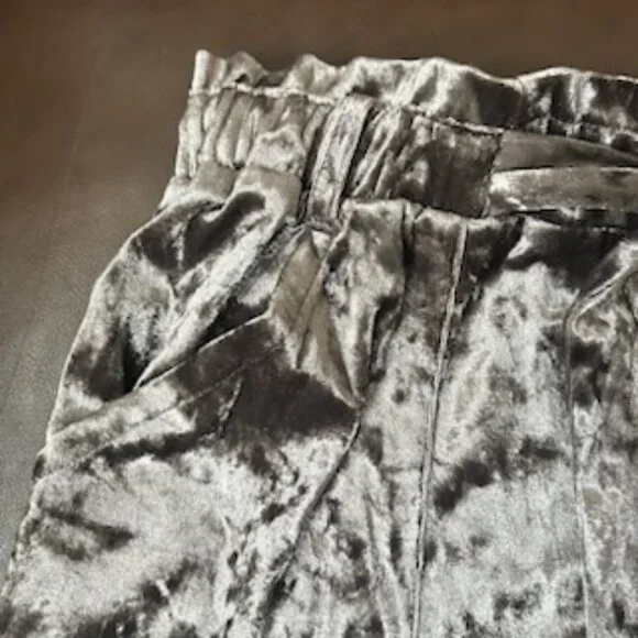 NWOT Mocha Crushed Velvet Velour Very Soft Relaxed Fit Joggers Pants - Picture 7 of 14